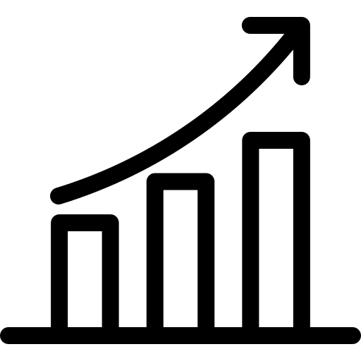 Bar icon showing progress - icon