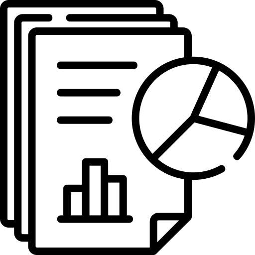 Files with graphs on them - icon